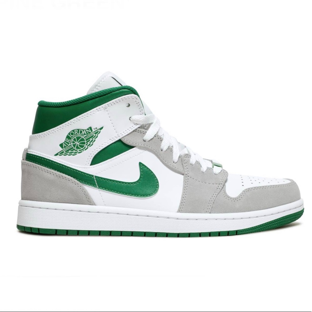 Nike Air Jordan 1 Mid SE ‘Grey Pine Green’ Men’s Sz 9 New